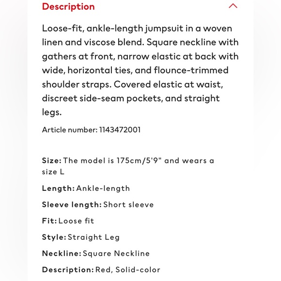 Linen-blend jumpsuit (size M) - Picture 4 of 11